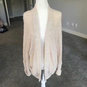 Free People Loose Knit Open Front Cardigan